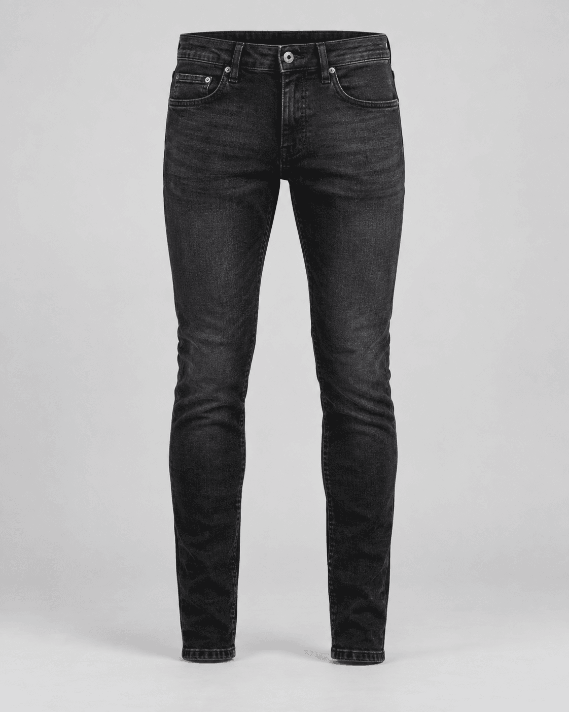 Men's washed black skinny denim jeans — AI-generated design reference