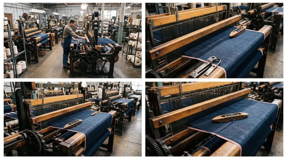 vintage shuttle loom selvedge denim weaving(1)